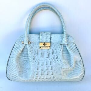 Brahmin Laura Satchel Purse Heavenly Blue Pale Light Melbourne Top Handle Bag